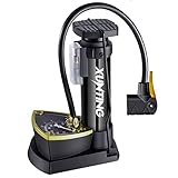 ELOKI Fahrradpumpe Mini Tragbare Fußpumpen für Alle Ventile AV/DV/SV mit Manometer 11bar/160PSI Standpumpe für MTB Trekkingräder City-Bikes und Kinderräder, Bälle Schwimmring und Luftmatratze