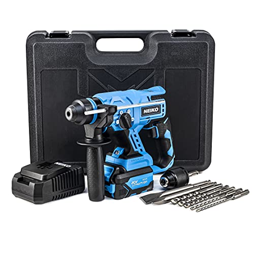 NEIKO 10882A Cordless Rotary Hammer Drill, Includes 20Volt Liion