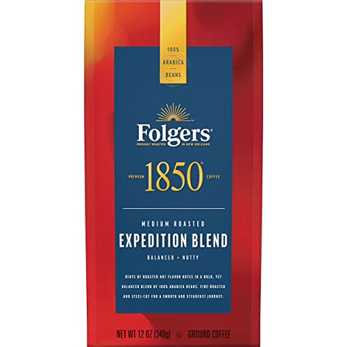 Image of Folgers 1850 Expedition Blend Medium Roast Ground Coffee, 12 Ounce