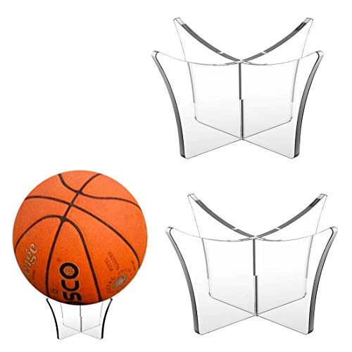 HenryBot Ball Stand - Hold Football, Basketball, Volleyball or Soccer Ball - Display Stand or Holder (2 Pack)