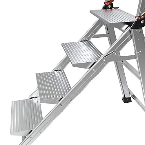 Little Giant Ladders, Jumbo Step, 4-Step, 3 foot, Step Stool, Aluminum, Type 1AA, 375 lbs weight rating, (11904)