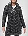 Calvin Klein Women's Chevron Quilting Casual Lightweight Jacket, Shiny Black, X-Small