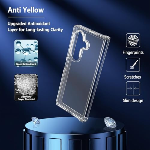 Image of TechTrendz Ultra Hybrid Transparent Case for Samsung Galaxy Z Fold 7 Case, Galaxy Z Fold 7 Back Cover TPU Shockproof Military-Grade Drop-Proof Anti Yellowing Clear Cover Phone Case for Galaxy Z Fold7