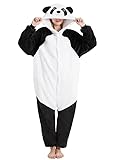 Luojida Panda Onesie Adult Pajamas Cosplay Halloween Costume Unisex Sleepwear Oversized Jumpsuit Family Women and Men
