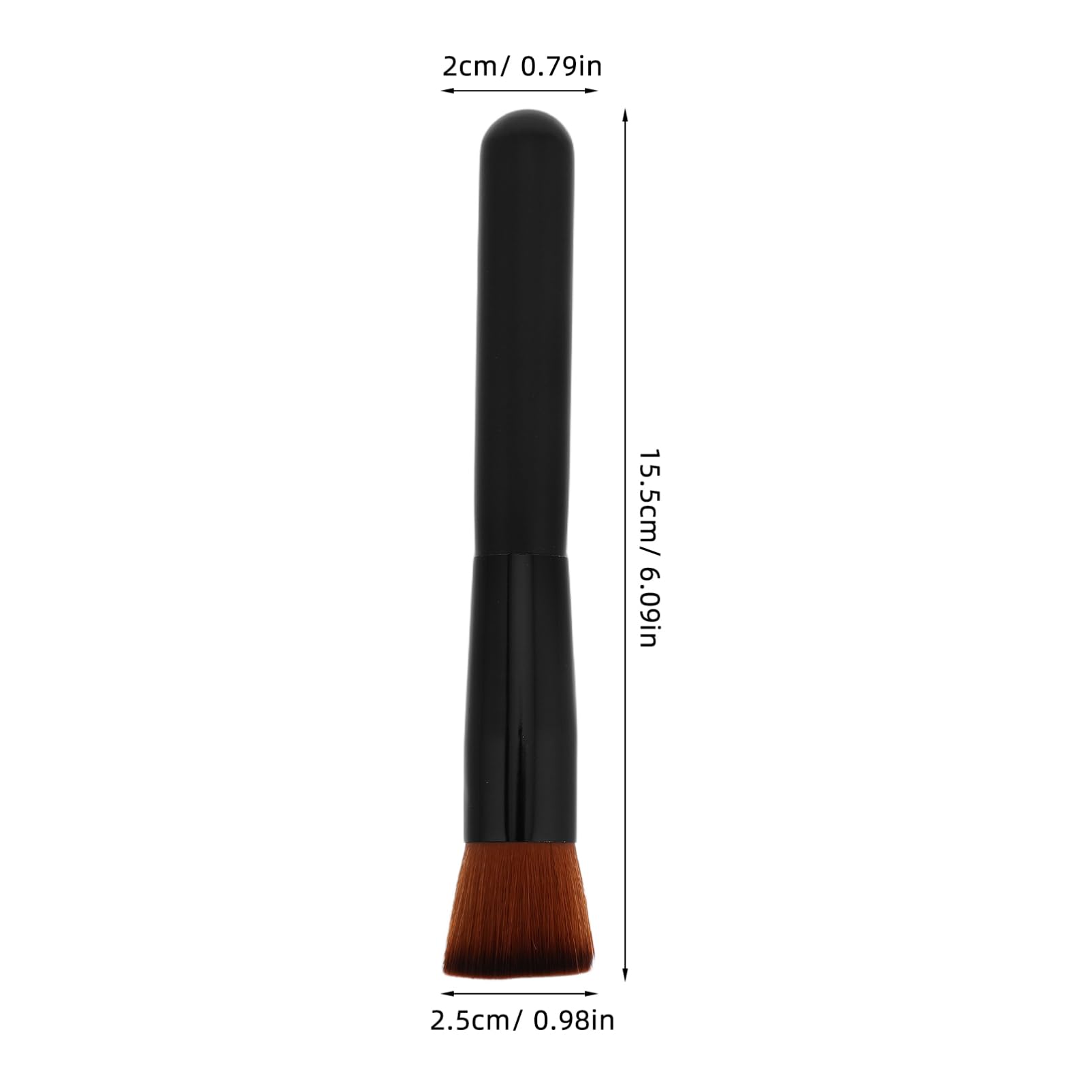 Beavorty Cute Blush Brush Concave Foundation Brush Double Sided Makeup Soft Gentle for Liquid Foundation Travel-size Makeup Tools