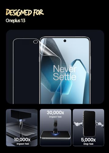 Image of Lensarmor Compatible with OnePlus 13 Flexible Screen Protector (1 Pack) - Clear TPU Film, Fingerprint Unlock Supported, Easy Installation Kit Included, Bubble-Free & Case-Friendly Fit