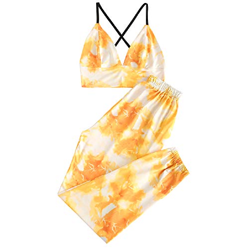Zaful women's tie dye cami crop top and jogger pants set workout …