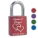 Produktbild Liebesschloss mit personalisierter Gravur Doppelherz individuell graviert mit Namen und Datum zum Valentinstag Hochzeit Geschenk für Paare Liebe Partnerschaft