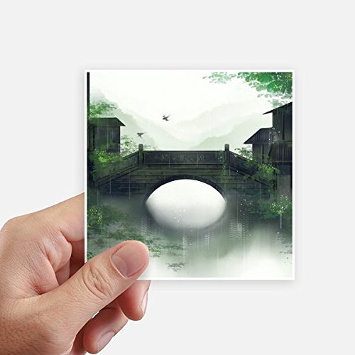 Autocollant carré chinois 10 cm DIYthinker pour déco de valise et PC - 2