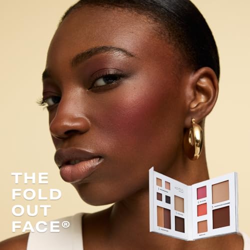 Woosh Beauty Fold Out Face Refillable Makeup Palette for Women in Silver – All-in-One Face Makeup Kit with Foundation, Concealer, Contour, Blush, Highlighter & Eyeshadow – Curated Shades by Skin Tone - Image 4