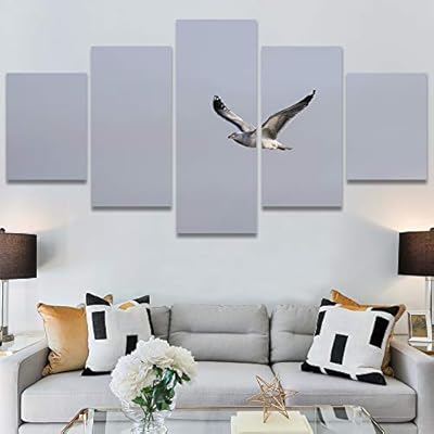 SIGNWIN 5 Panel Canvas Wall Art Birds Farmhouse/Country...