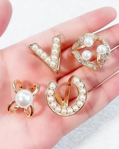 Clip de bufanda para mujer y hebilla de camisa B07 en color bronce 5