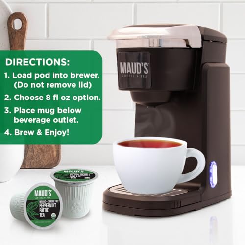 Image of Maud's Organic Peppermint Tea Pods, 24ct