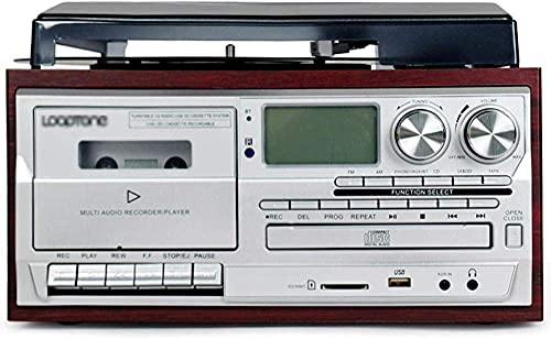Tourne-disques, Tourne-Disque Vinyle Bluetooth, Platine CD, Cassette, Radio AM/FM et entrée auxiliaire avec Port USB et encodage SD (Rouge, Taille Unique) - Les Beatles, Paul McCartney, John Lennon, RIngo Starr, George Harrison Tourne-disques, Tourne-Disque Vinyle Bluetooth, Platine CD, Cassette, Radio AM/FM et entrée auxiliaire avec Port USB et encodage SD (Rouge, Taille Unique)