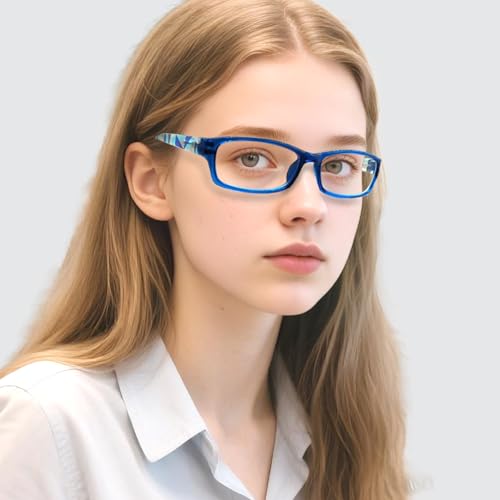 Image of Henotin 6-Pack Reading Glasses Blue Light Blocking Anti Eyestrain Computer Reading Glasses for Women and Men Readers (Mix Color-A, 2.50, Diopters)