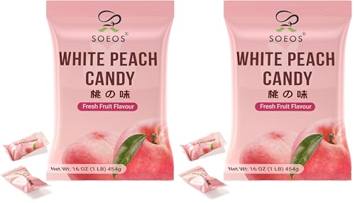Soeos White Peach Hard Candy, Classic Series Chinese Hard Candy, 16 oz (Pack of 2) image 3