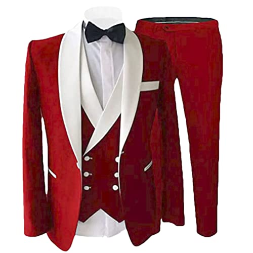 Herren-Anzug, Bräutigam, Smoking, Revers, Hochzeitsanzüge (Jacke + Hose +...