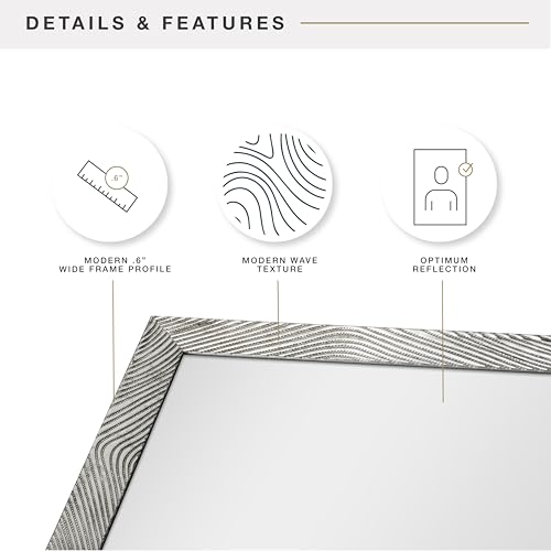 Image of MCS Micro Rope Front Loaded Wall Mirror, (20x30, Brushed Nickel)
