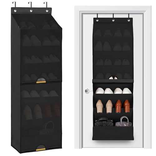 Consejos para Comprar Zapatera para Puerta para comprar hoy. 50 MOSU 8 Bolsillos Organizador de Zapatos Sobre la Puerta, Zapateras con Grandes Bolsillos Profundos, Organizador de Zapatera Colgante la Puerta para Guardar Zapatos, Ropa, Juguetes...