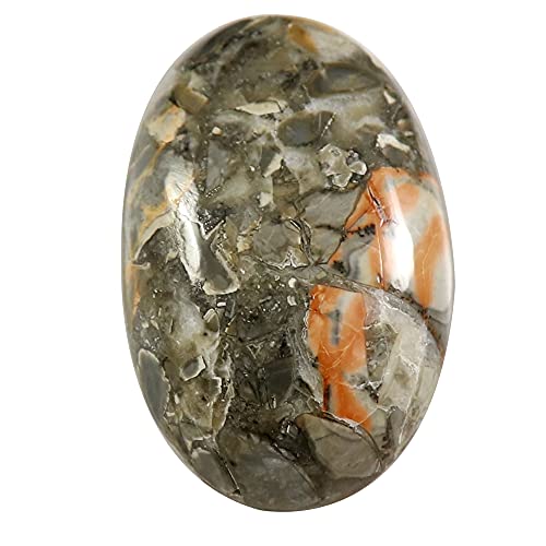 Jaspe maligano ovale cabochon de collection, spécimen d'exception