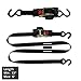 DC Cargo Mall Auto Retractable Ratchet Straps (4-Pack) 1” x 6ft, Heavy Duty, 1,522lb Break Strength – Tie Down Straps for Cargo, Truck, Trailer, Motorcycle, Boat