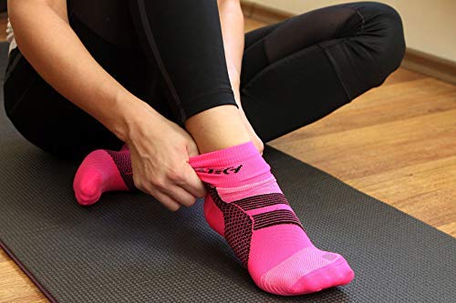 ZaTech Plantar Fasciitis Sock, Compression Socks. Heel, Ankle & Arch Support. (Pink/Black, Large) - Image 5
