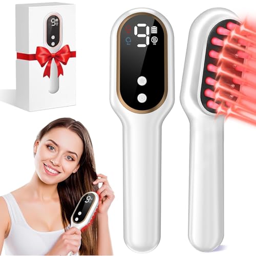 Laser Hair Growth Comb - Lasers & LEDs for Hair Regrowth - FDA Cleared Rechargeable Scalp Massager...