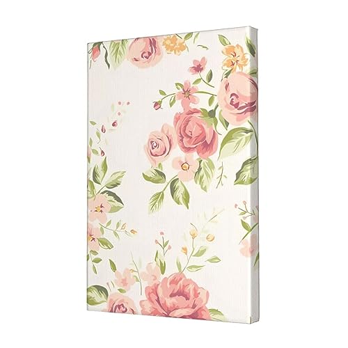 Toile murale moderne salon décoration intérieur fleurs roses sans cadre