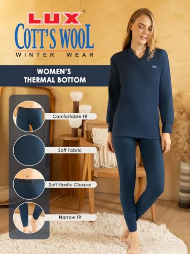 Cott's Wool Women's Pack of Thermal Trouser_LAD_BU_TRO_95_1PC Blue - Image 3 thumbnail