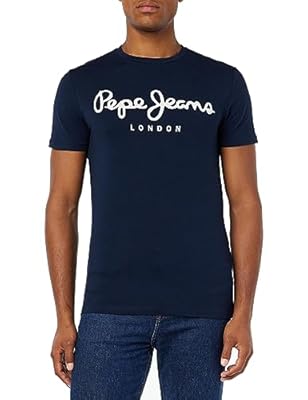 Pepe Jeans Original Stretch Camiseta para Hombre Slim Fit Manga Corta Azul  XS