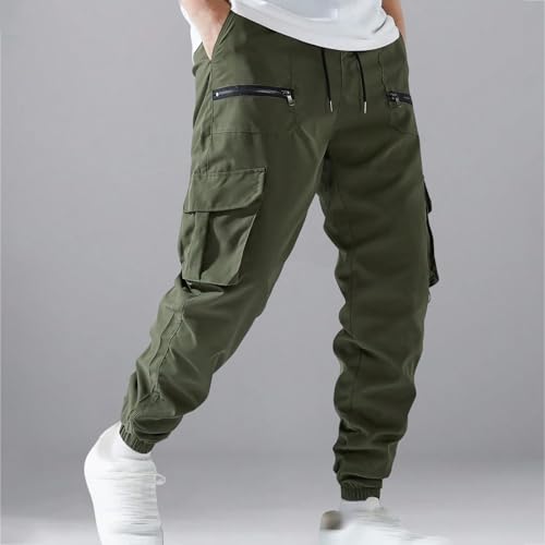 Cargo Pants for Mens Classic-Fit Tactical Sweatpant Lightweight Multi Pockets Work Pant Casual Baggy Sweatpants Men2