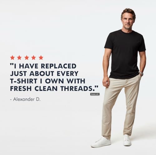 Image of Fresh Clean Threads Men's Crew Neck T-Shirts - Short Sleeve, Fitted Style, Soft Cotton-Poly Blend, Tag-Free Comfort