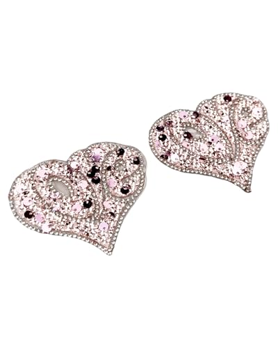 Image of ZGMYC Sparkly Rhinestones Metal Chain Nipple Cover with Tassel, Reusable Adhesive Pasties Sexy Bra Body Chain