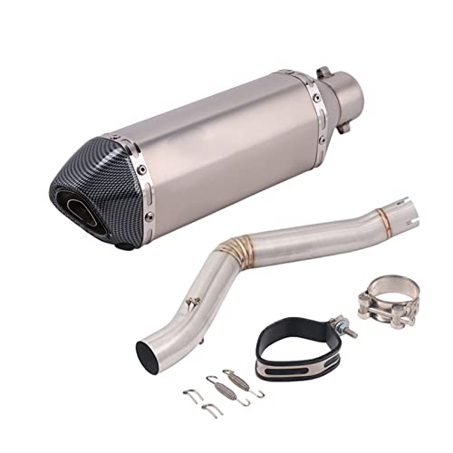 Tubo de escape Benelli TRK502 para sustituir el tramo medio original por acero inoxidable