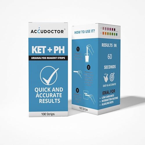 Ketonetest Accudoctor 100 Teststreifen für Ketone und pH-Wert