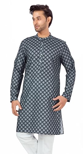 Image of Studio Shringaar Men's Cotton Relaxed Fit Straight Kurta