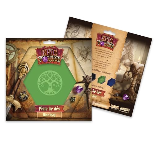 Epic Forge - Piste de dés - Yggdrasil Arbre Vert - 19 x 19 cm - Cuir et Velours
