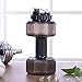 Aymzbd Large Capacity PETG Dumbbell Water Bottle for Outdoor Use, 2200ml Black