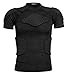 Zicac Men's Sports Shock Rash Guard Compression Padded Shirt Soccer Basketball Protective Gear Chest Rib Guards