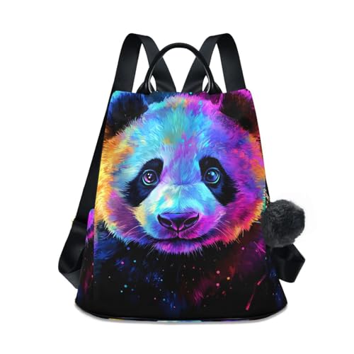 Mochila de panda colorida para tus escapadas de fin de semana