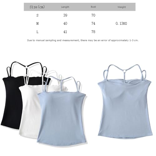 Débardeur à bretelles croisées femmes haut été couleur unie avec brassière intégrée