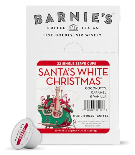 Barnie's Santa's White Christmas Single Serve Coffee K Cups for Keurig Brewers 24 Count, 13.96 Oz