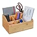 Produktbild Relaxdays Schreibtisch Organizer, Bambus, 6 Fächer, Stiftehalter Büro und zuhause, Tischorganizer HBT 14x28x20 cm, Natur
