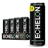 Echelon Pre-Workout Energy Drink | Watermelon Thai Chili | 12 Pack | Sustained Energy, Focus and Endurance Dietary Supplement | 300mg of Caffeine | Beta-Alanine, L-Theanine & Fiber | Vegan