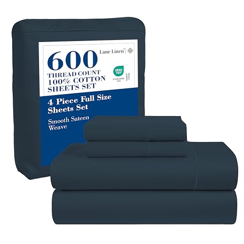 LANE LINEN Full Size Bed Sheets Set - 600 Thread Count Full