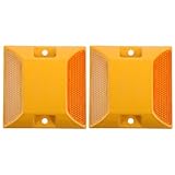 JECOMPRIS 2stücke Reflektierende Straßenmarkierer Für Einfahrten Langlebige Pavement Marker Für Erhöhte Sichtbarkeit Bei Nacht Für Parkplätze Und Gehwege