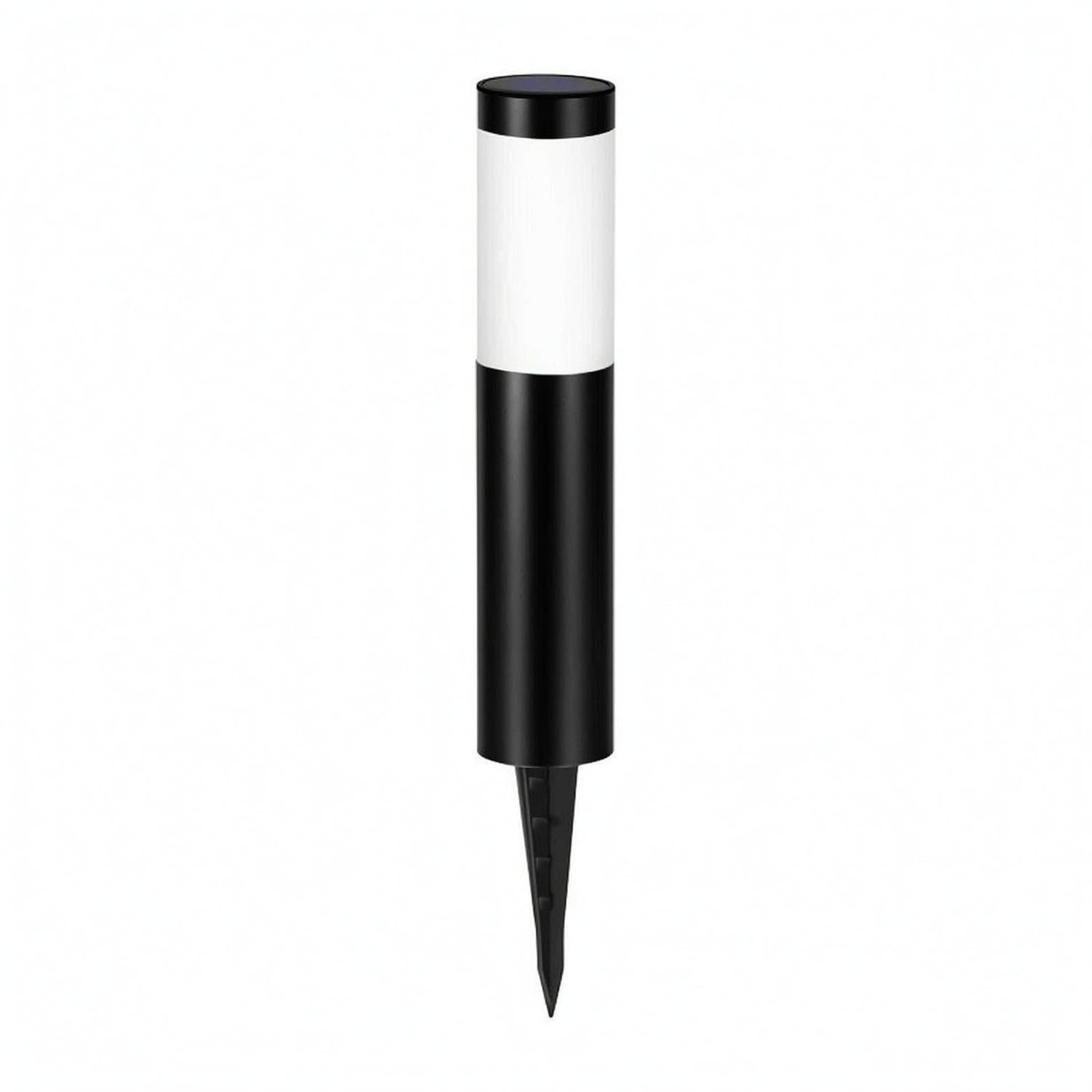 Cylindrical Solar Garden Stake Light Smooth Stake Solar Garden Light Modern Round Top, Black, 263 Warm Light-image-17