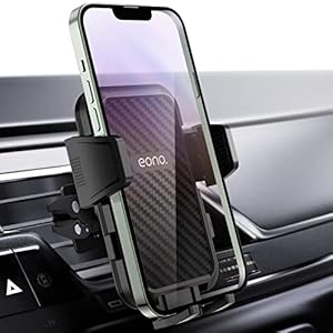 Amazon Brand – Eono Car Phone Holder, Universal Air Vent Phone Mount with 360 Degree Rotation compatible for iPhone 14…