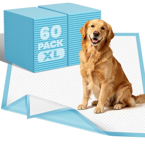 Image of VJJ Extra Large Doggie Pee Pad, 30 inchx30 inch Thicken Dog Pee Pads, 60 Count XL Doggy Pads Leak-Proof, Super Absorbent Puppy Pee Pads for Dogs, Soft Training Pet Pads for Dogs Cats Rabbits