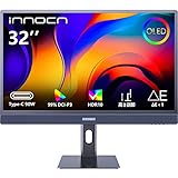 有機EL 32インチ モニター INNOCN 32Q1U 4K UHD モニター ゲーミング モニター 3840x2160 解像度 HDR10 60Hz 0.1ms Type-C 90W 機能対応10Bits スピーカー内蔵 5W 有機EL パネル VESA規格対応 端子TYPE-Cだけ対応